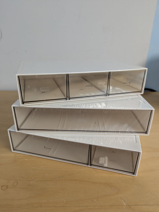 MOKKHNB 3pcs Multipurpose Desktop Storage Box Multi Organizer for Office and Pla