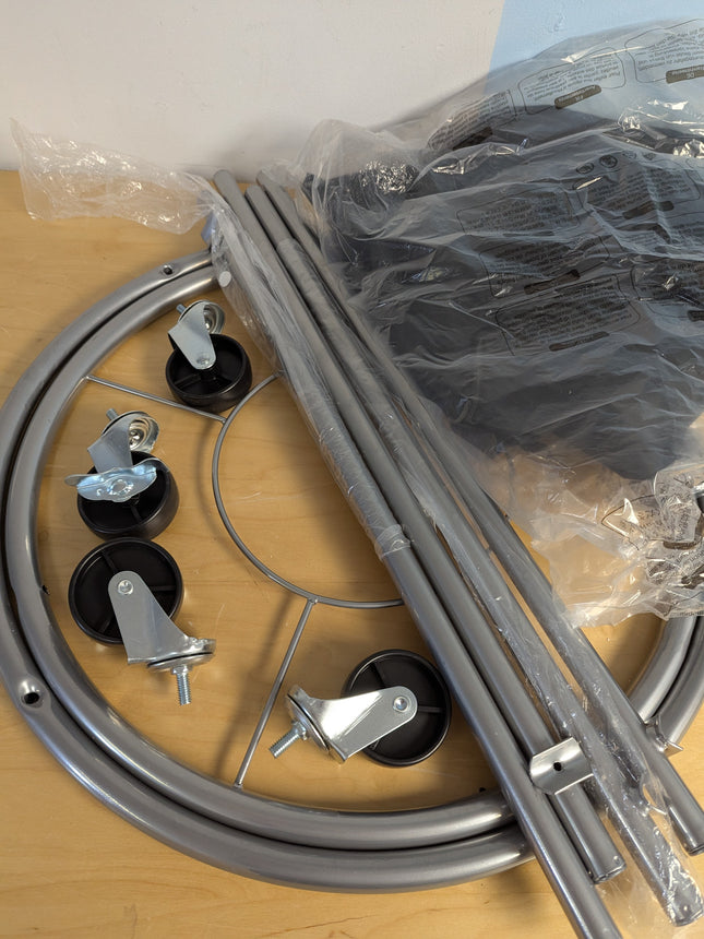 SONGMICS 50.2-Gallon (190 L) Laundry Basket with Wheels, Rolling Round Heavy-Dut