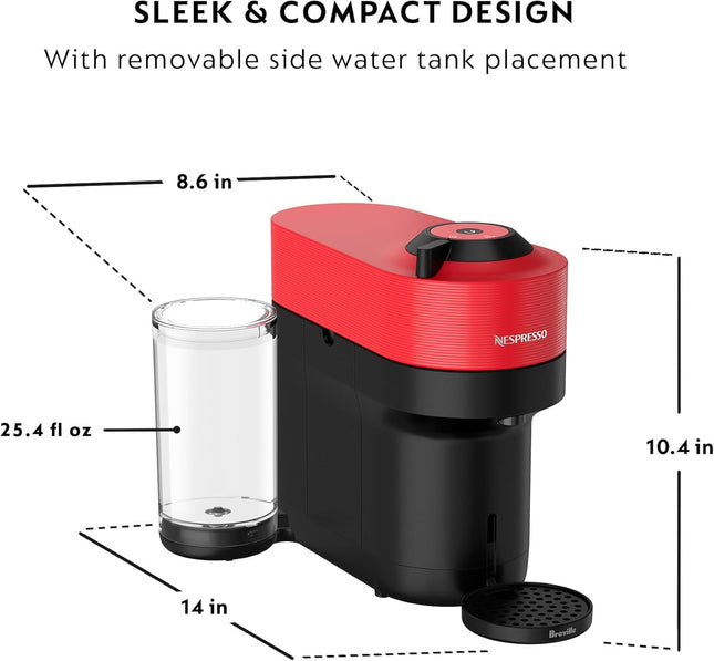 Coffee and Espresso Machine by Breville Nespresso Vertuo Pop+