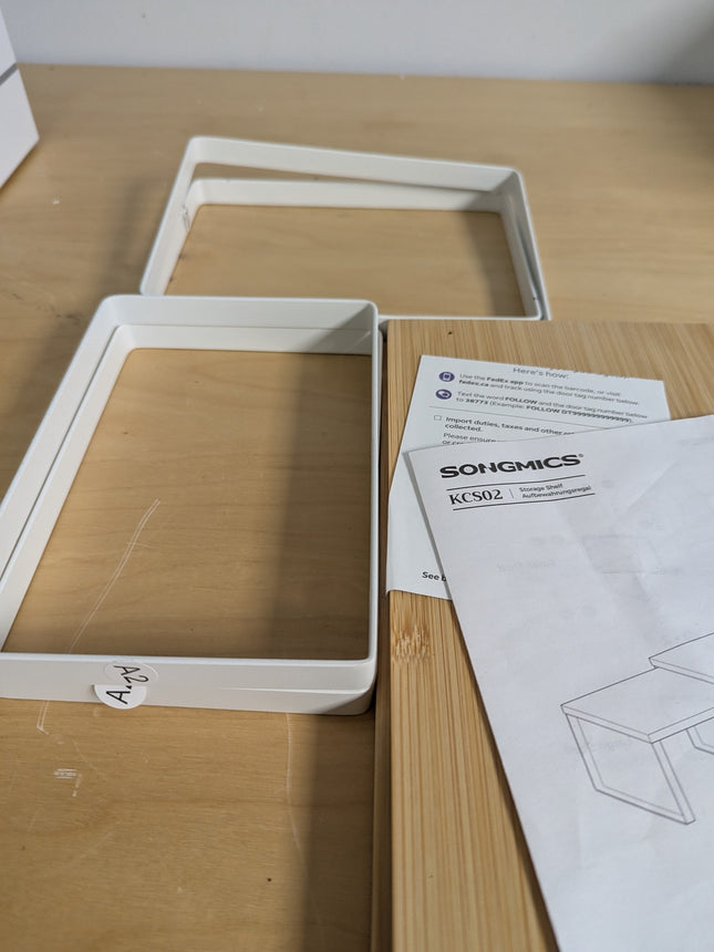 SONGMICS Cabinet Organizer Shelf, Set of 2 Kitchen Counter Shelves, Kitchen Stor