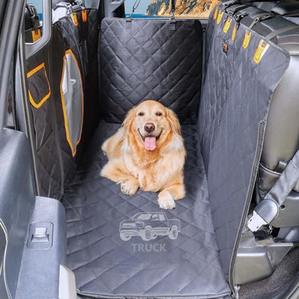 ITNAST XL Dog Seat Cover for Truck with Flip Up Rear Seats, Waterproof Dog Floor