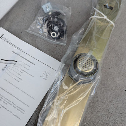 AVSIILE Linear Shower Floor Drain, Brushed Gold 24 Inch 304 Stainless Steel Bath