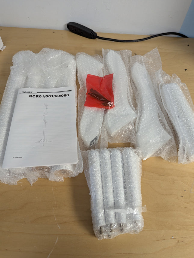 VASAGLE Solid Wood Coat Rack, Free Standing Tree-Shaped Coat Rack with 8 Hooks,