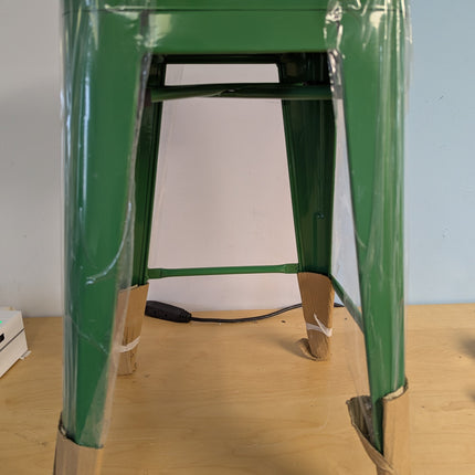 Flash Furniture 24" Green No Back Metal Stool