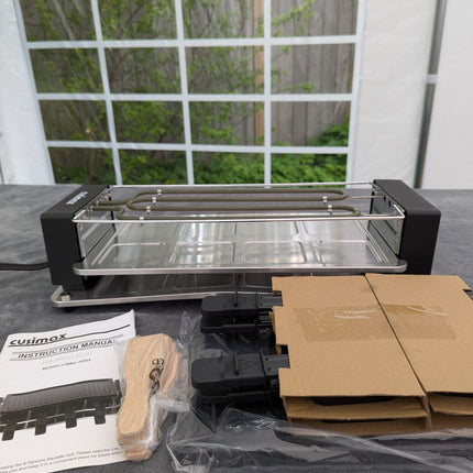 CUSIMAX Raclette Grill Korean BBQ Grill, Portable Raclette Table Grill Electric