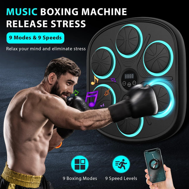 2025 New Smart Music Boxing Machine with Premium Boxing Gloves