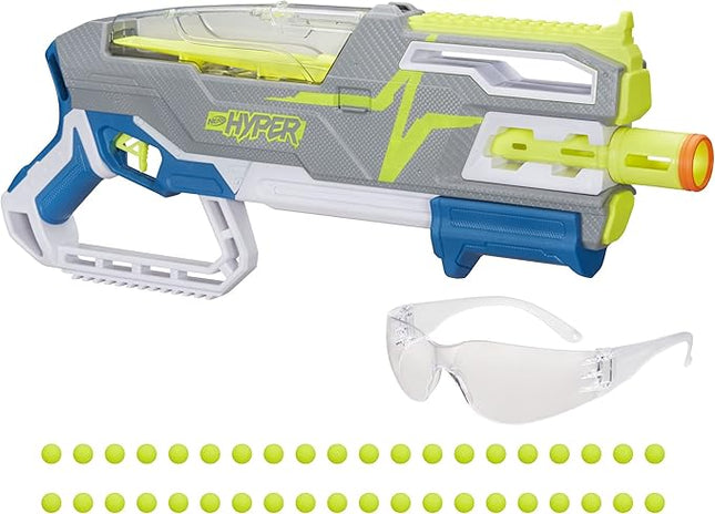 Hasbro Nerf Hyper Siege-50 Pump-Action Blaster, 40 Nerf Hyper Rounds, Eyewear, U