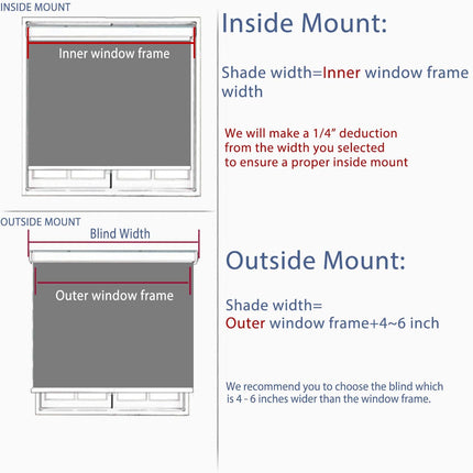Everyday Celebration Roman Shades for Windows, Cordless Room Darkening Roman Win