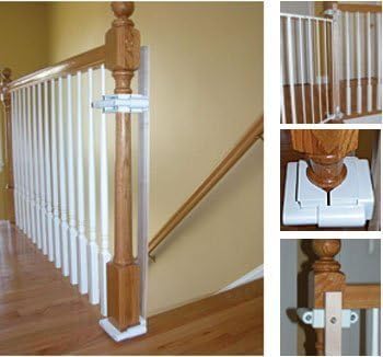Safety Innovations No Hole Stairway Baby Gate Mounting Kit - Fits Posts from 2 3