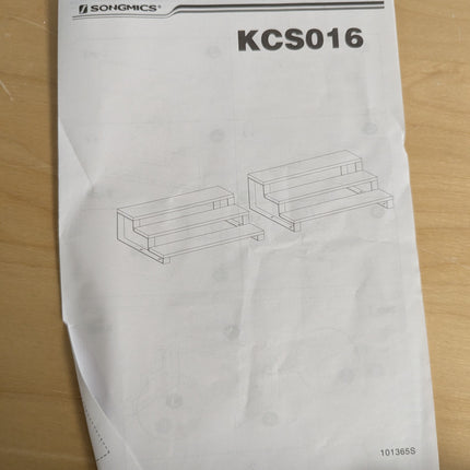 SONGMICS Bamboo Spice Rack, Set of 2 3 Tier Expandable Spice Rack, Storage Shelf