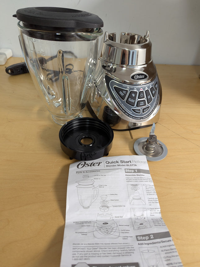 FOR PARTS Oster Pro 500 Blender with 2 Pre-Programmed Settings and 6-Cup Glass J