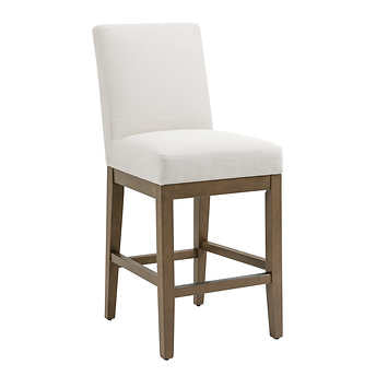 Parson Fabric Counter Stool, Cream Seat height: 66.5 cm (26.1 in) Seat depth: 40