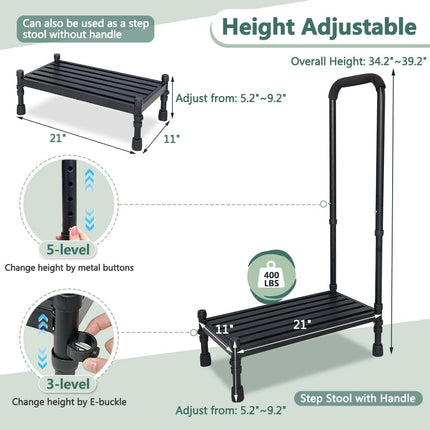 Medical Step Stool with Handle for Elderly SUV Car Step Stool Standing Assist Ai