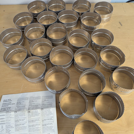 Builder's Best 110137 Duct Coupling 4", Aluminum, set of 20