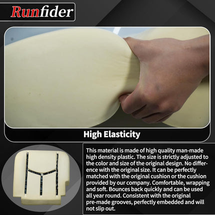 Runfider Driver Side Bottom Replacement Seat Foam Cushion Seat Foam Pad Compatib