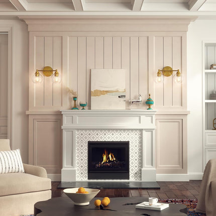 VONLUCE Bathroom Light Fixtures, 2-Light Bathroom Lights Over Mirror with Globe