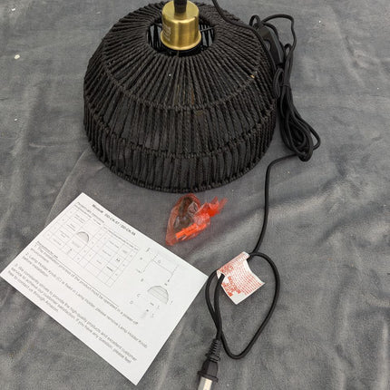 Plug in Pendant Light, Hanging Lights with 15ft Cotton Cord & Stepless Dimming S