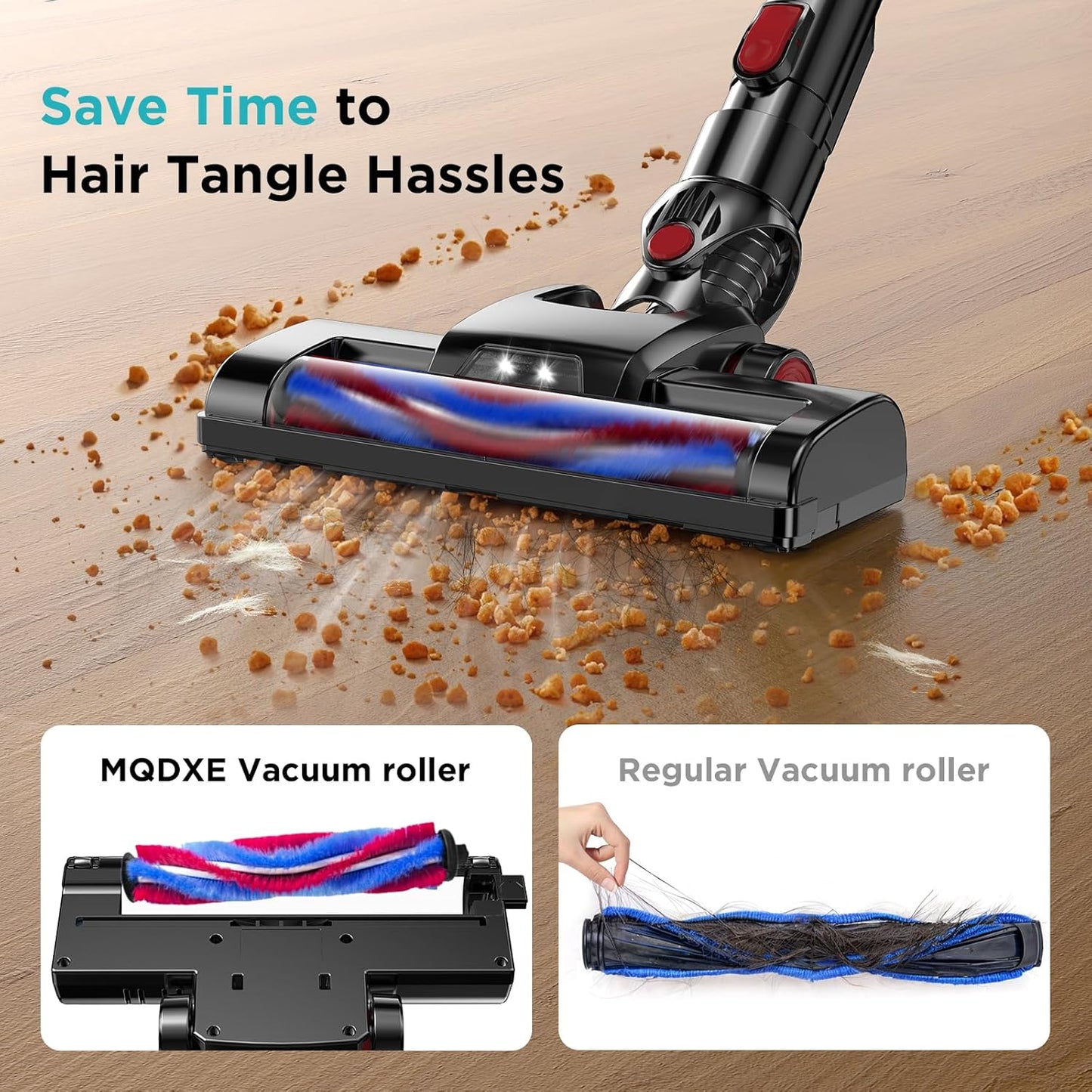 Cordless Vacuum Cleaner: 450W, 38KPa with LED Display, Up to 55 Min Runtime
