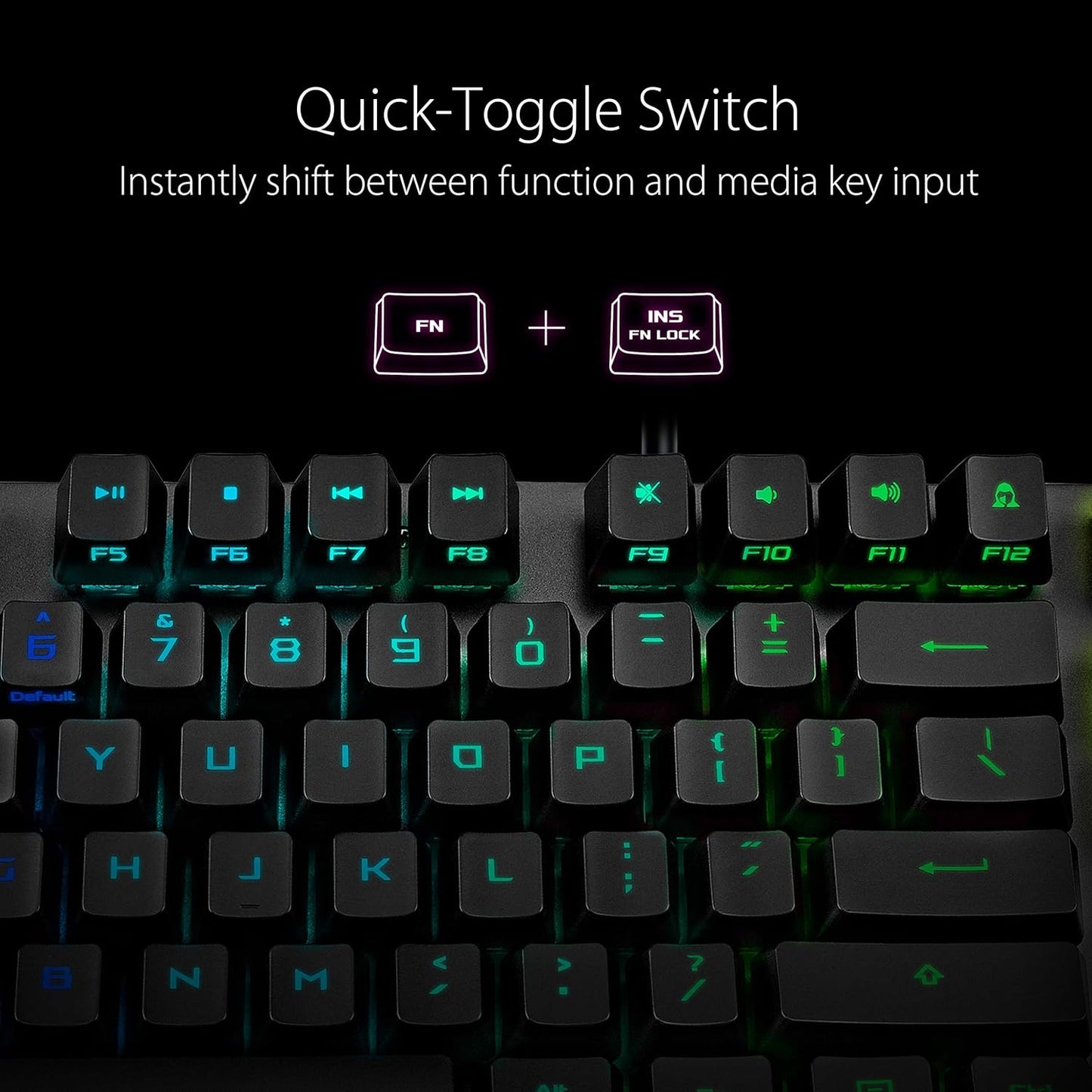 ASUS ROG Strix Scope RX Mechanical Gaming Keyboard – Red Optical Switches, IP57 Waterproof, USB 2.0 Passthrough, Aura Sync RGB