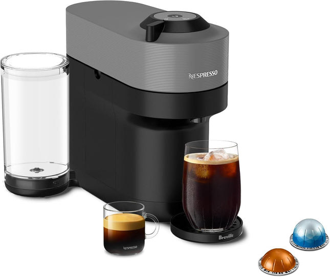 Nespresso Vertuo Pop+ Coffee and Espresso Machine by Breville - Dark Grey