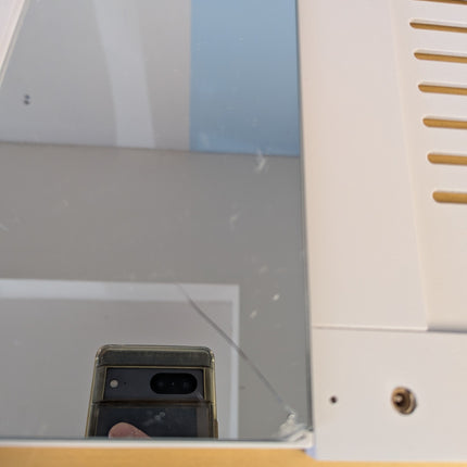 kleankin Medicine Cabinet with 2 Mirror Doors and 2 Bottom Doors 23.6 x 21.7-in