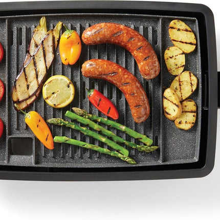 Starfrit The Rock Indoor Smokeless Electric BBQ Grill - Non-Stick 10" x 16" Cook