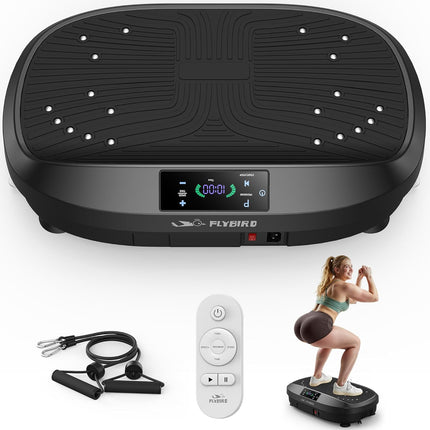 FLYBIRD Vibration Plate Exercise Machine, 120 Adjustable Speed High Intensity Vi