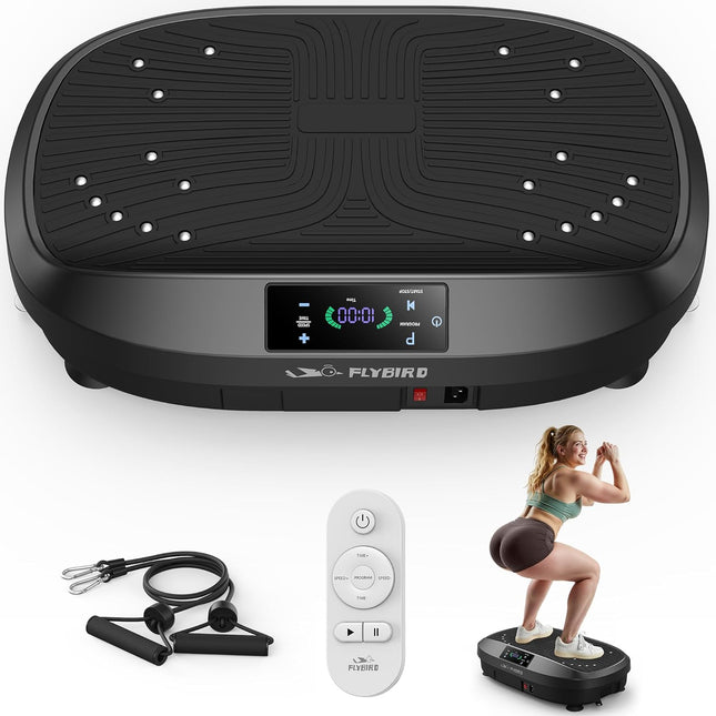 FLYBIRD Vibration Plate Exercise Machine, 120 Adjustable Speed High Intensity Vi