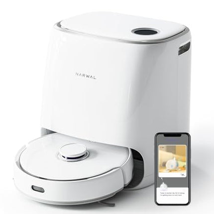 NARWAL Freo Robot Vacuum and Mop Comb, Washing & Drying, Dirt Sense Ultra Clean,