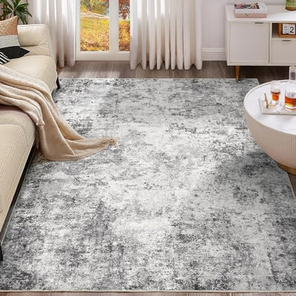UERMEI 5x7 Area Rug Living Room Rugs - Washable Neutral Modern Abstract Soft Thi