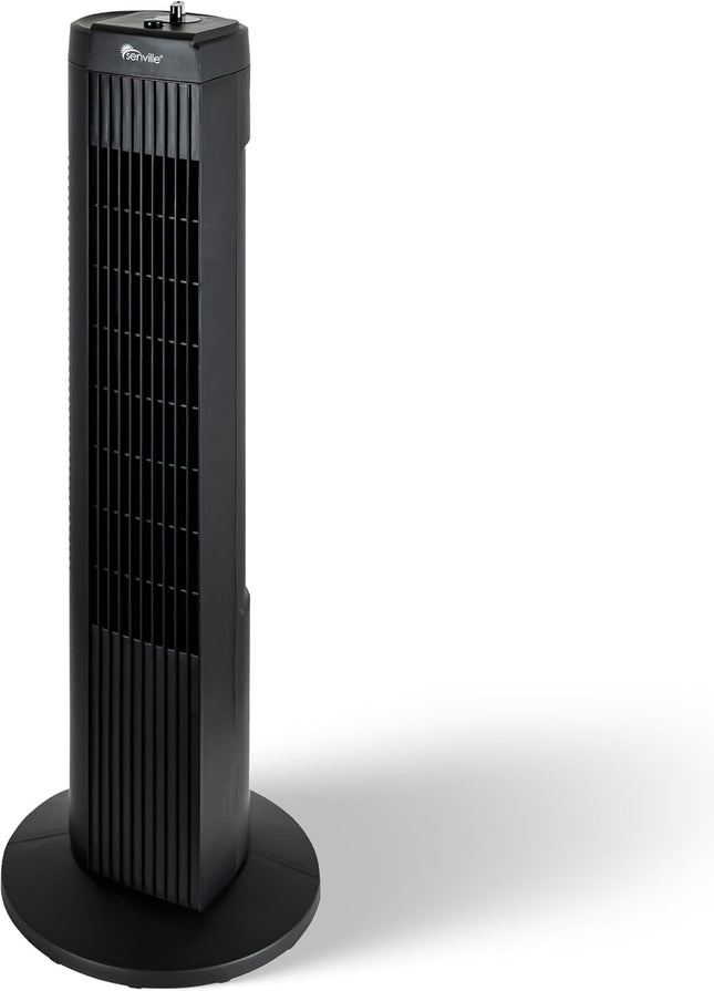Senville 27" Standing Fan for Bedroom and Home with 60° Oscillation, 3 Speed, Co