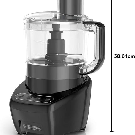 BLACK+DECKER 3-in-1 Food Processor and Chopper, 8 Cup Capacity, 450W Power with