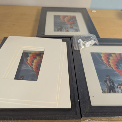 SONGMICS 5x7 Picture Frames with 6 Mats for Wall, Set of 3, Collage Photo Frames