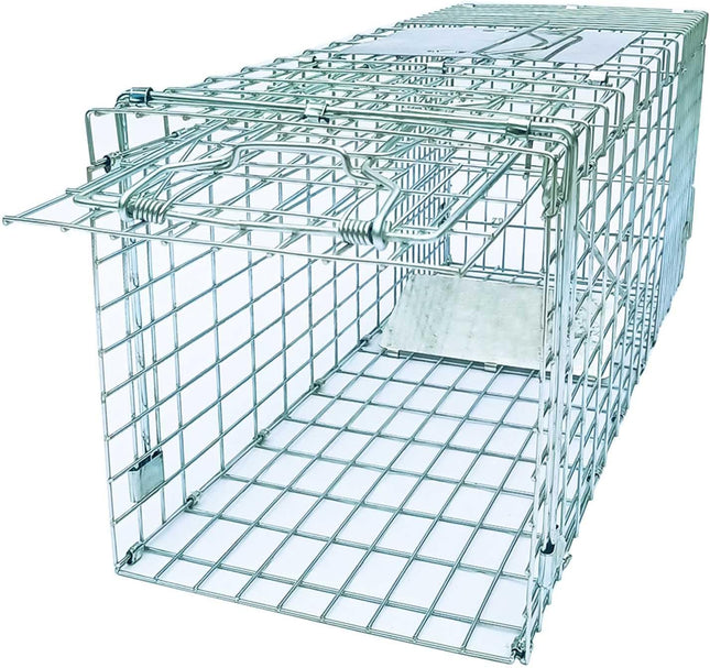 Folding Collapsible Humane Live Animal Cage Trap No-Kill Trapping Kit for Humane