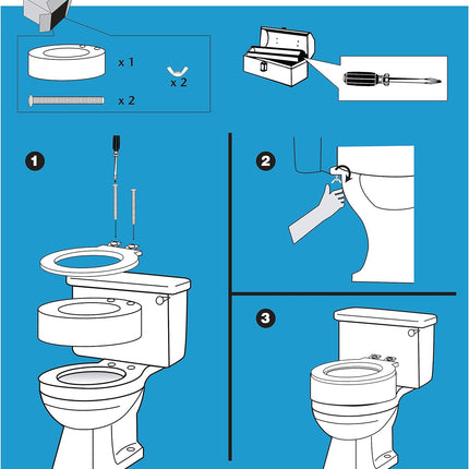 Carex Health Brands Toilet Seat Elevator Elongated Shape