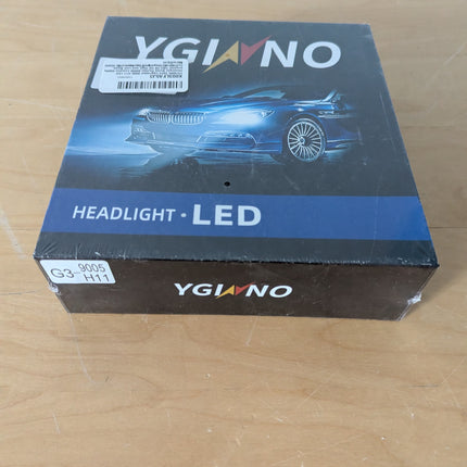 YGINNO 2023 Upgraded 9005 H11 LED Headlight Bulbs Combo,40000 Lumens 600% bright