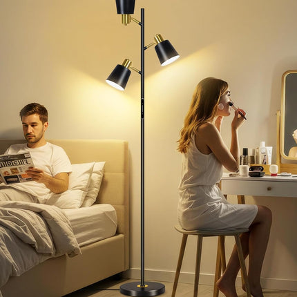 OUTON LED Tree Floor Lamp, Modern Dimmable Standing Lamp with Remote & Touch Con
