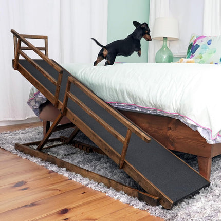DoggoRamps Dog Ramp for Bed - Adjustable Dog Ramp for High Beds up to 37" Tall w