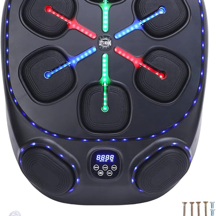 Upgraded Smart Music Boxing Machine for Adults and Kids, 6+2 Punching and 9 Mode