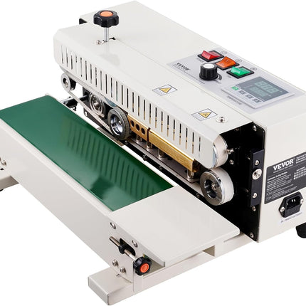 VEVOR Continuous Bag Band Sealing Machine, 0.24-0.47 in/6-12 mm Seal Width, Hori