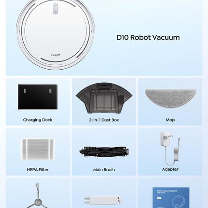 Vyzzle Robot Vacuums and Mop 5000PA,3 in 1 Robot Vacuums Lidar Navigation,5 Edit