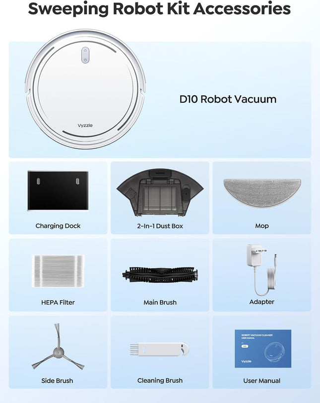 Vyzzle Robot Vacuums and Mop 5000PA,3 in 1 Robot Vacuums Lidar Navigation,5 Edit