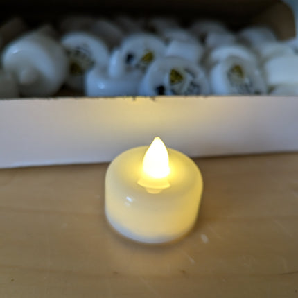 24 PCS Flameless LED Tea Lights Bulk, Electric Tealight Candles, Small Fake Cand