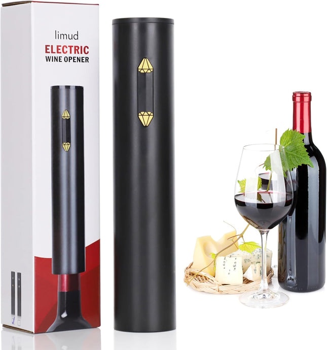 Limud Electric Wine Opener, Automatic Corkscrew with Foil Cutter, Wine Bottle Op