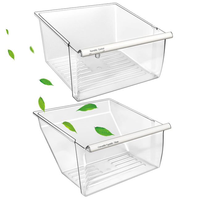 [2 Pack] Upgraded 2188656 Fridge Crisper Drawer (UPPER) & 2188664 Fridge Crisper