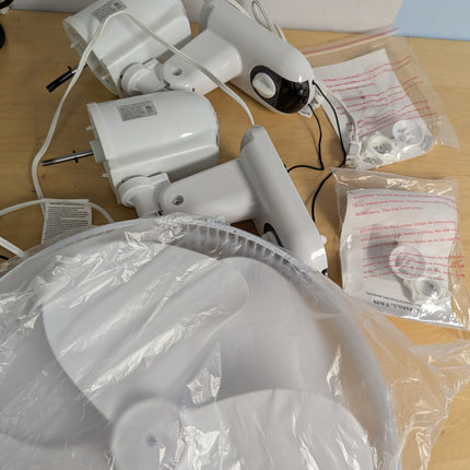 Amucolo 2 Pack 16 in. Indoor White Wall Mount Fan with Adjustable Tilt and Quiet