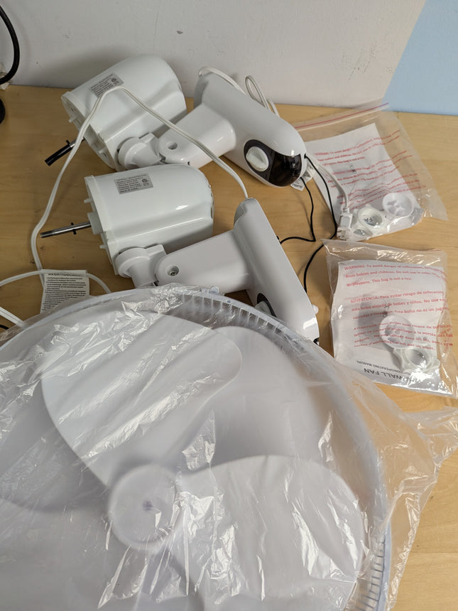 Amucolo 2 Pack 16 in. Indoor White Wall Mount Fan with Adjustable Tilt and Quiet