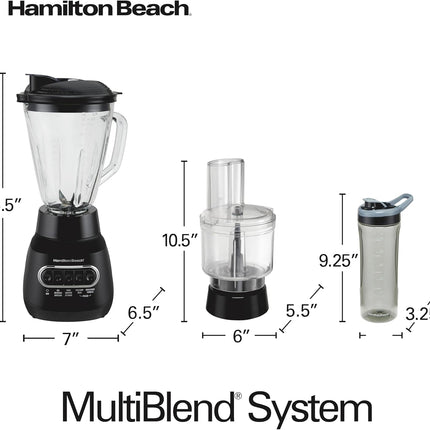 Hamilton Beach MultiBlend® Kitchen System, 3-in-1 Blender with Food Processor At