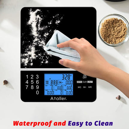 Ataller Food Scale with Nutritional Calculator, Kitchen Diet Scale, Digital Food