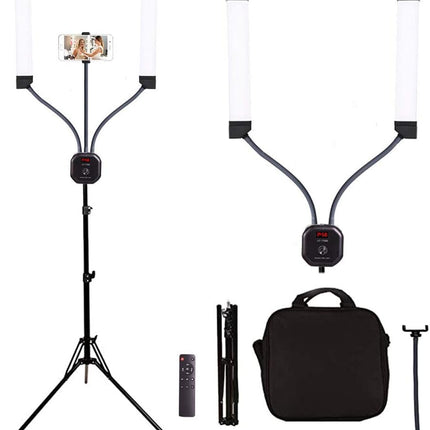 GSKAIWEN 50W Dimmable LED Video Light with Tripod Bag Photography Lighting Kit f